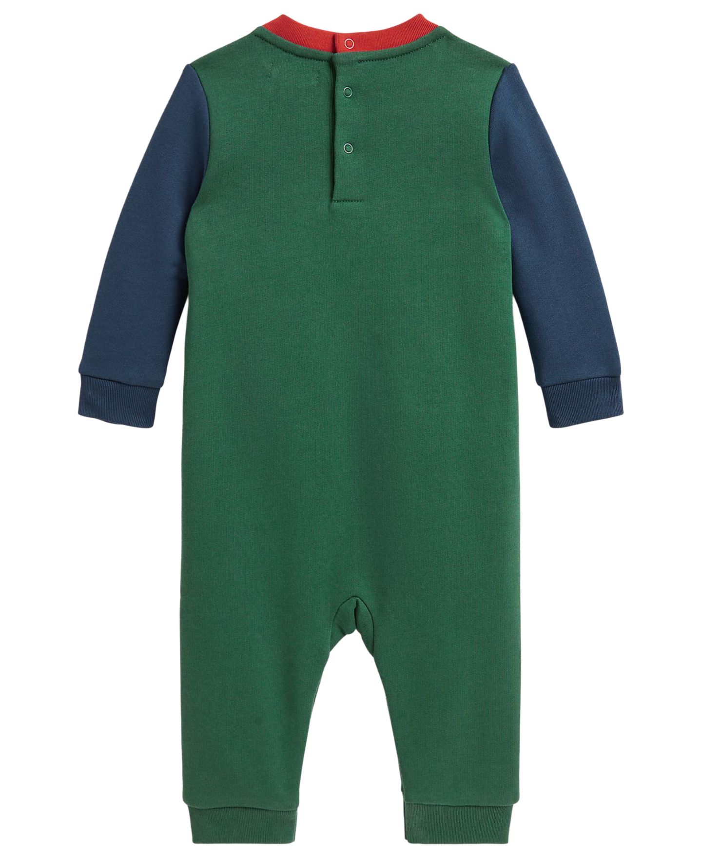 Комбинезон Polo Ralph Lauren Polo Sportsman Fleece Coverall для мальчиков-малышей, цвет: Зелёный разноцветный — фото 2
