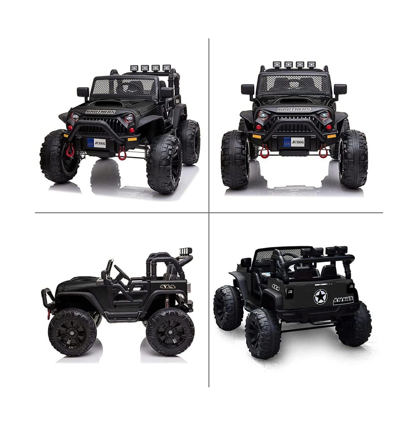 Детская игрушка YOBTOP 12V Remote Control 2-Seat Electric Ride-On Truck, 100 Lbs. Capacity, Ages 5+, цвет: Чёрный, вариант 1 — фото 2