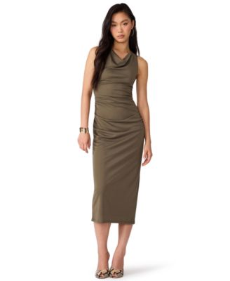 Women's Issabelle Ruched Body-Con Cowl-Neck Dress