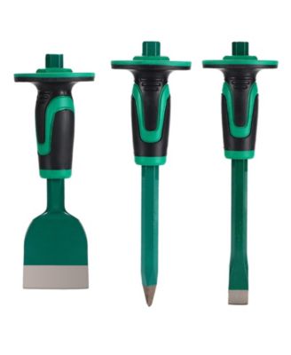 Masonry Chisel Set Point Flat Hand Protector Demolition