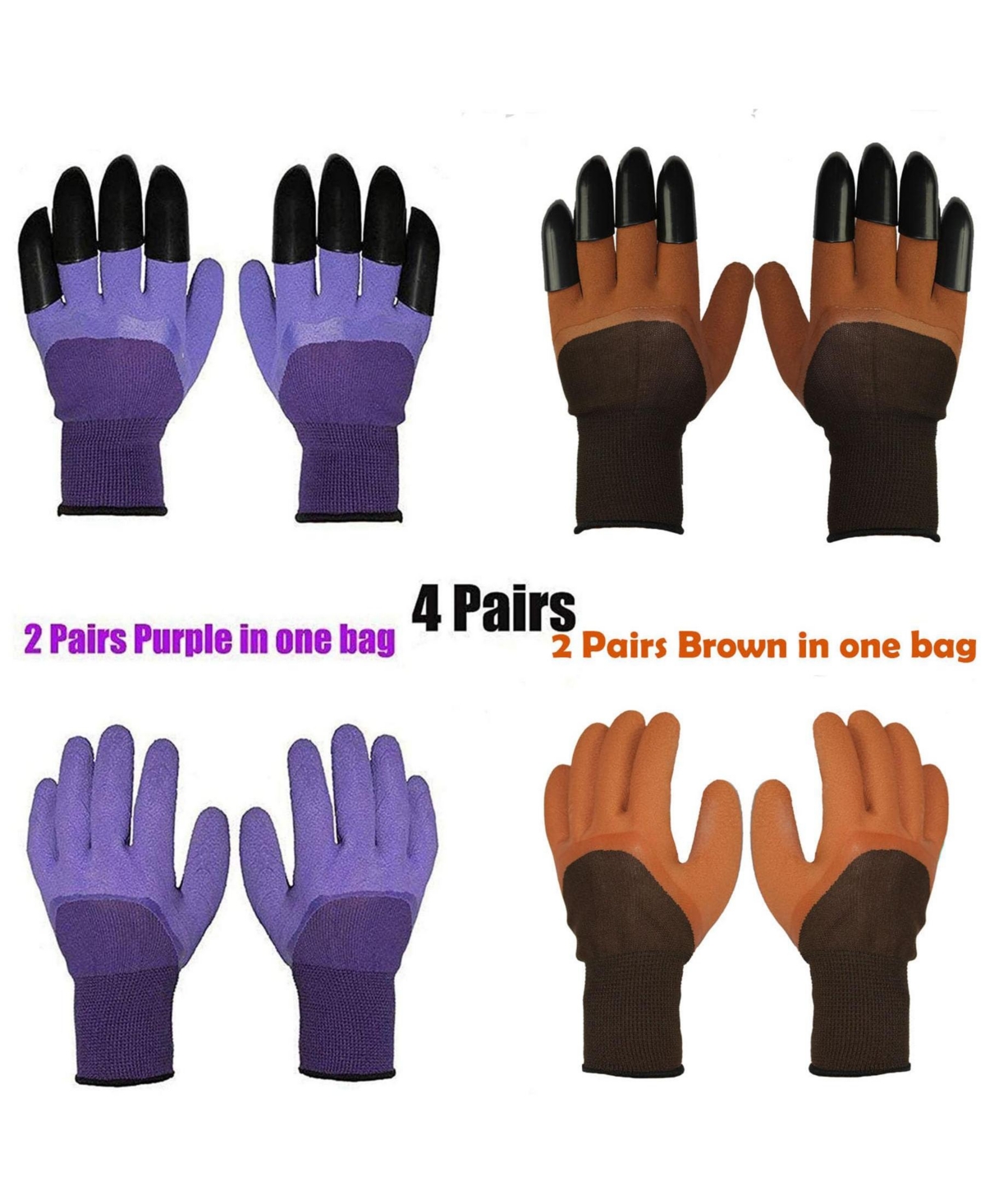 Xdovet Gardening Gloves With Claws For Digging Planting Weeding Waterproof Breathable