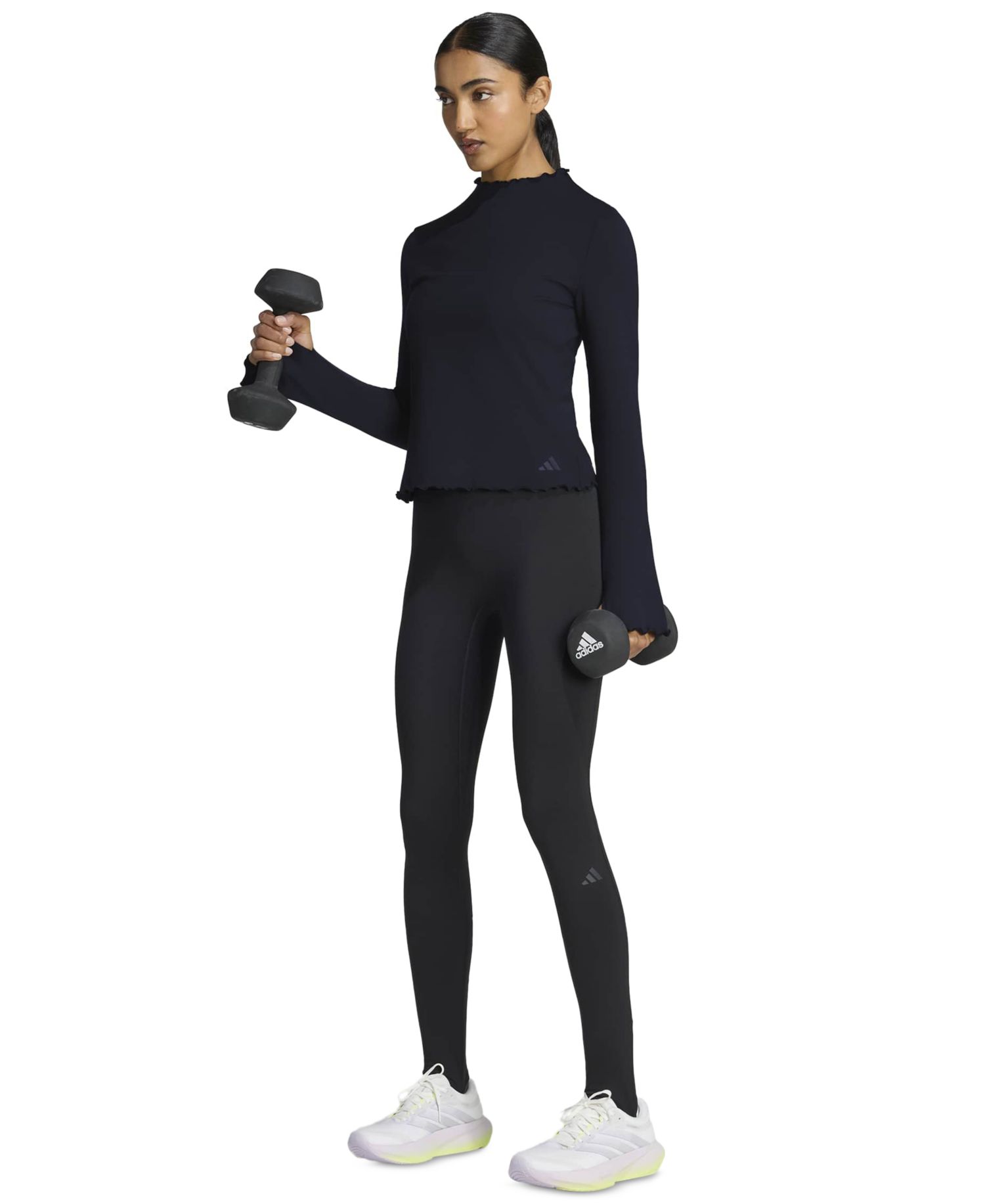 Women's Long-Sleeve Funnel Neck Slim-Fit Shirt