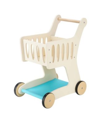 Wooden Shopping Cart With Storage and Scanner, Ages 3+