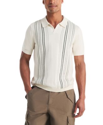 Men's Performance Jacquard Classic-Fit Polo Sweater