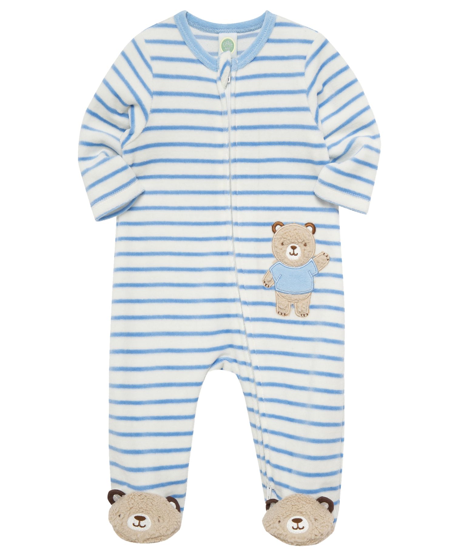 Baby Boys' Fuzzy Bear Footie Coverall