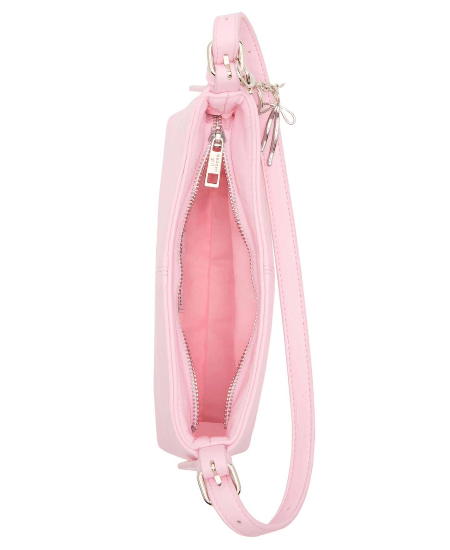 Женская сумка Madden Girl Adjustable Strap Small Shoulder Handbag, цвет: Розовый — фото 6