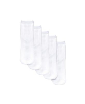 Women's Ribbed Cotton-Blend Ankle Socks, 5-Pack