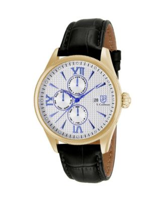 S.Coifman SC0088 Men's Chronograph Dial Leather Strap Watch
