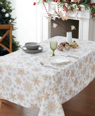 Snowflakes Rectangle Tablecloth, 60" x 84"
