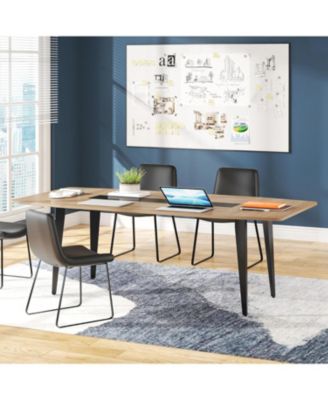 Boat-Shaped Conference Table