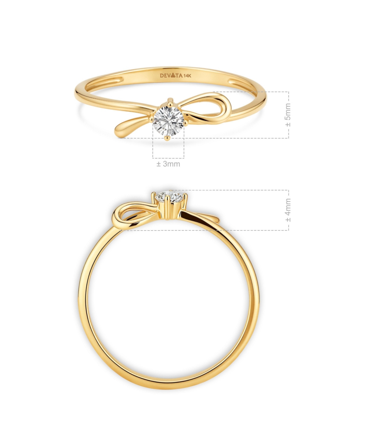 Devata Love Knot Ring 14K Gold