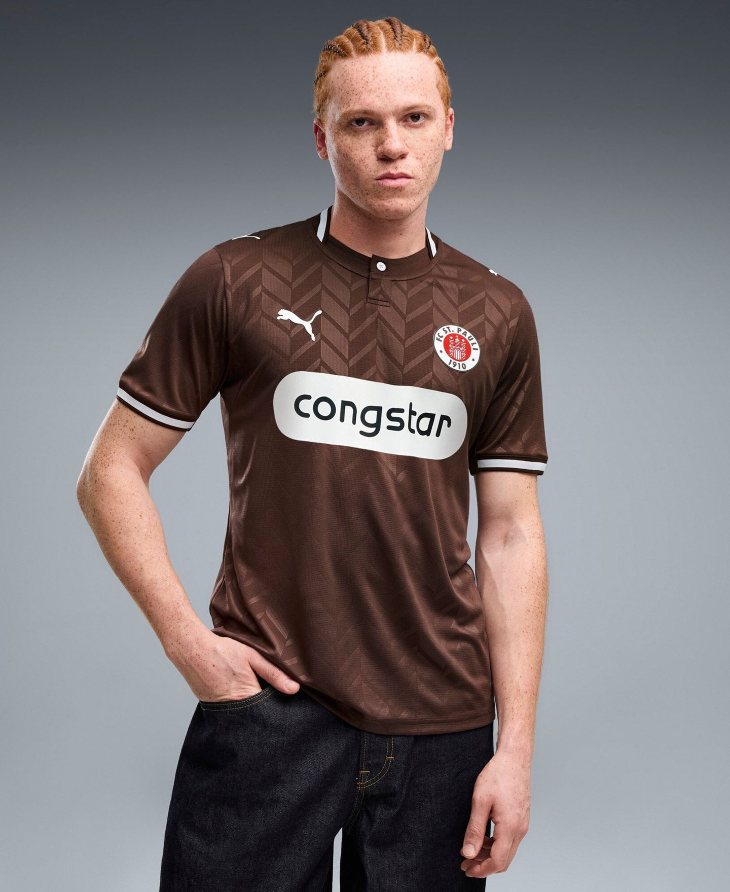 Мужской топ PUMA Brown St. Pauli 2026/27 Home Replica Jersey — фото 3
