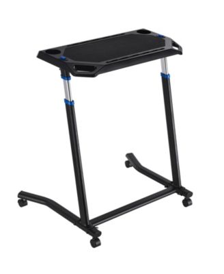 Mobile Foldable Cycling Desk, 8-Level Height-Adjustable Bike and Treadmill Workstation with Wheels