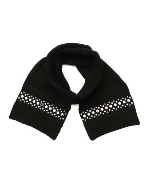 Женский шарф Michael Kors Scattered Stud Knit, цвет: Чёрный