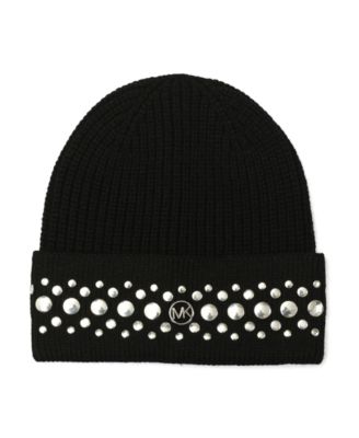 MICHAEL Scattered Stud Cuff Beanie Hat