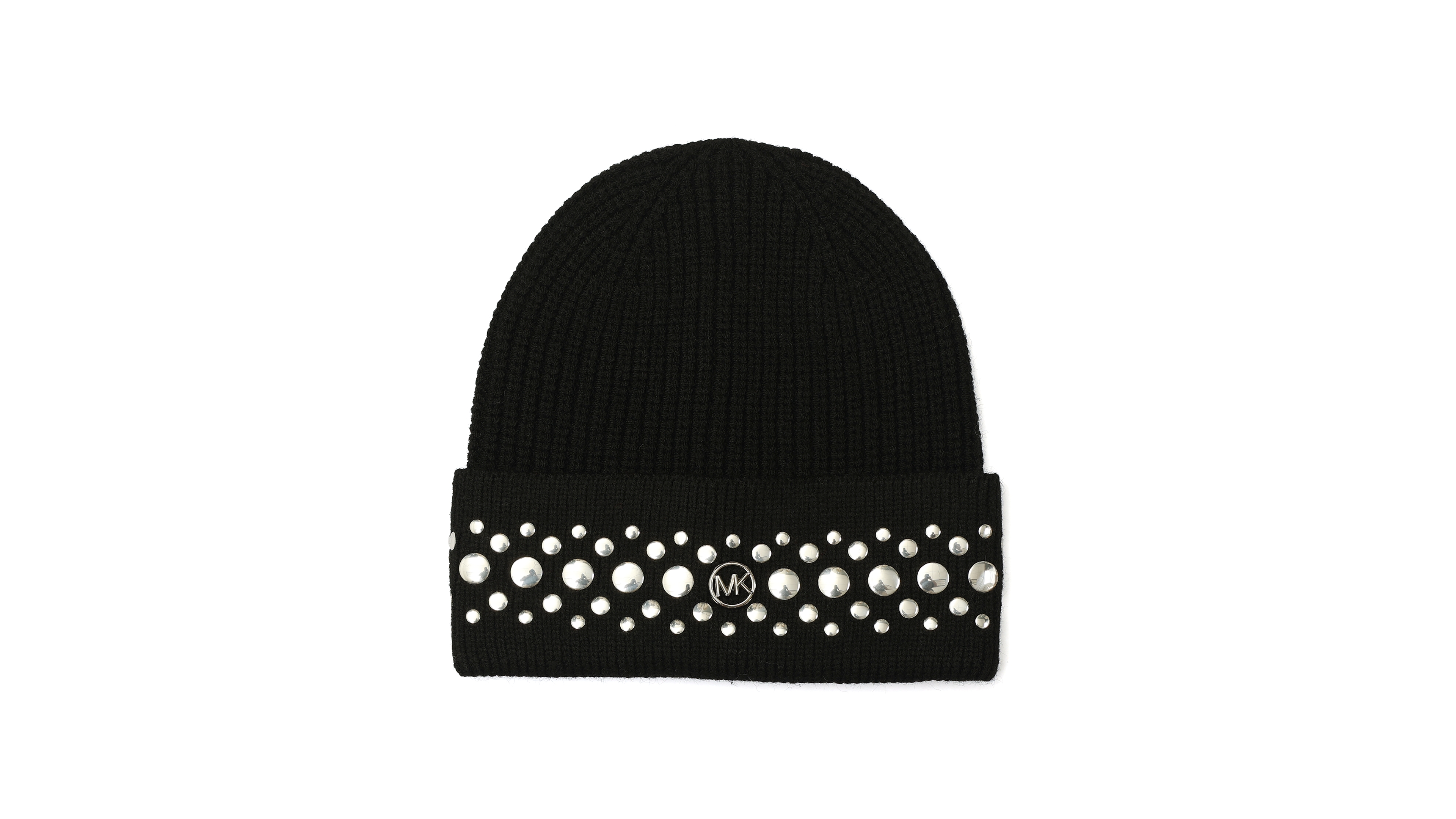Michael Michael Kors Scattered Stud Cuff Beanie Hat
