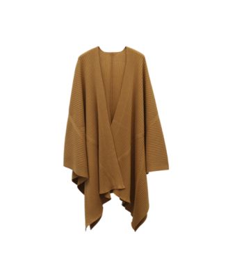 MICHAEL Open-Front Rib Ruana Wrap
