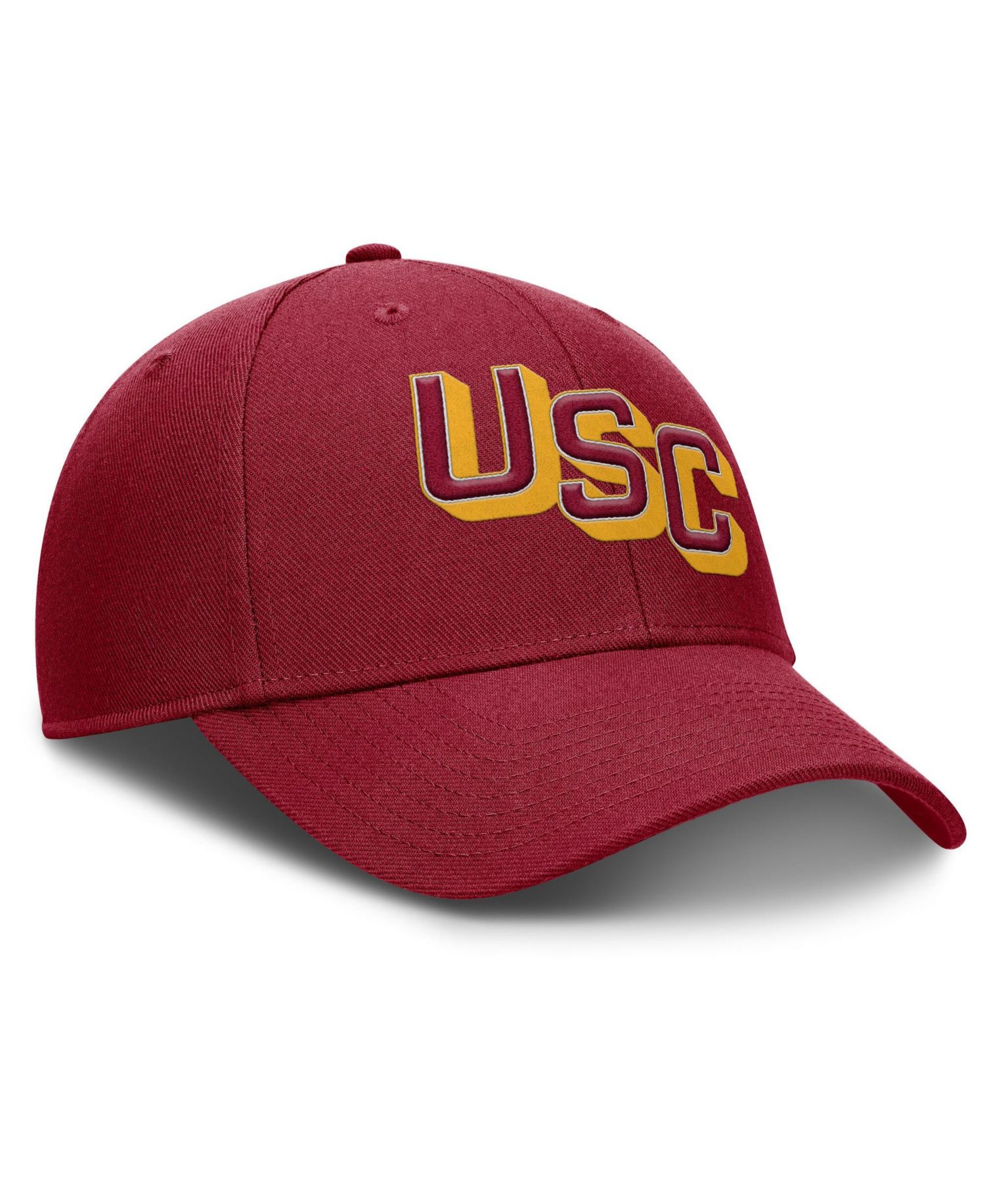 Men's Cardinal USC Trojans Slanted Primetime Rise Performance Adjustable Hat