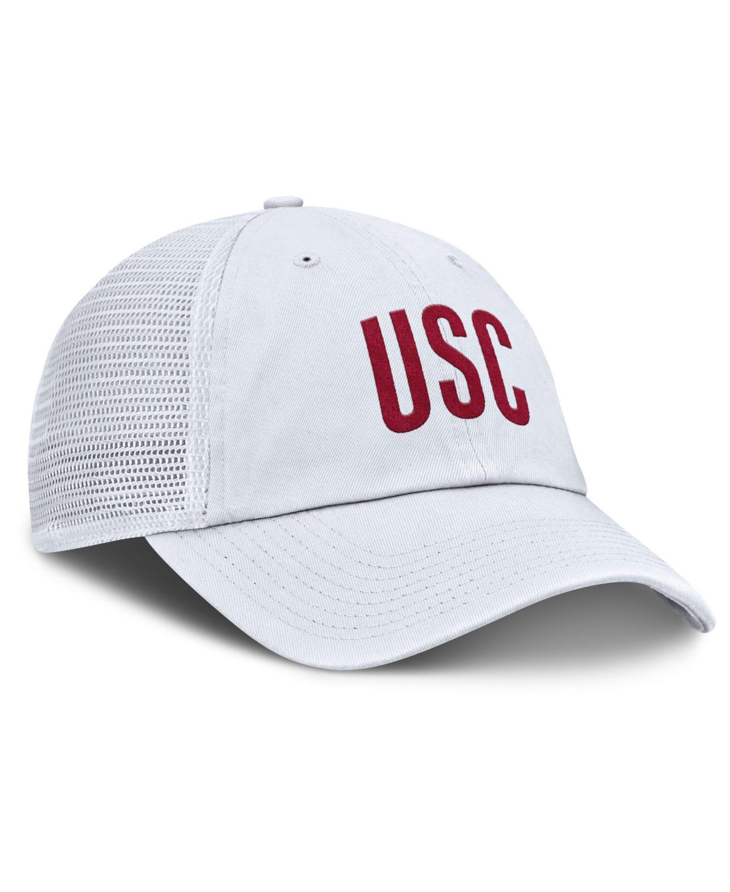 Мужская кепка Nike White USC Trojans Club Campus Trucker Adjustable Hat — фото 3