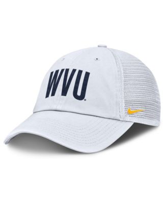 Men's White West Virginia Mountaineers Club Campus Trucker Adjustable Hat