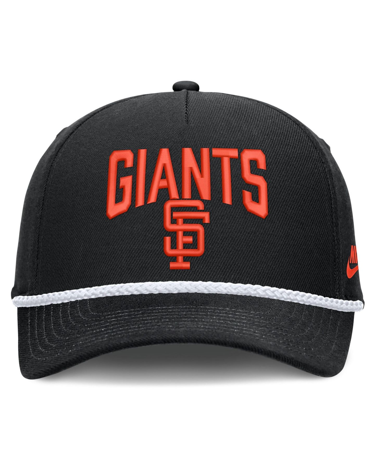 Мужская кепка Nike Black San Francisco Giants Cooperstown Rise Adjustable Hat — фото 2