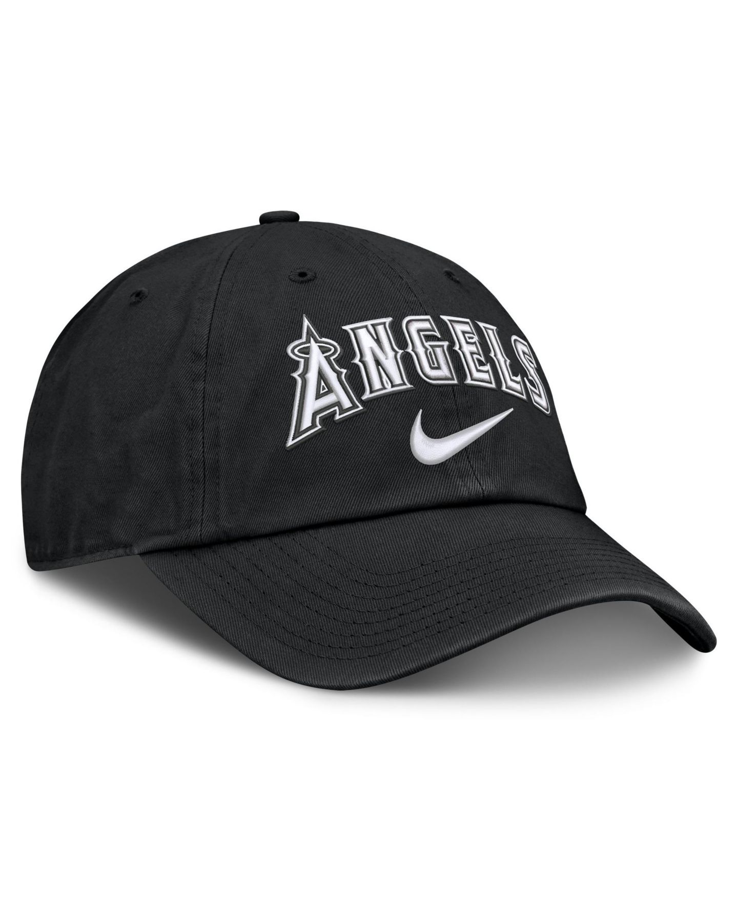 Мужская кепка Nike Black Los Angeles Angels Primetime Club Adjustable Hat — фото 3