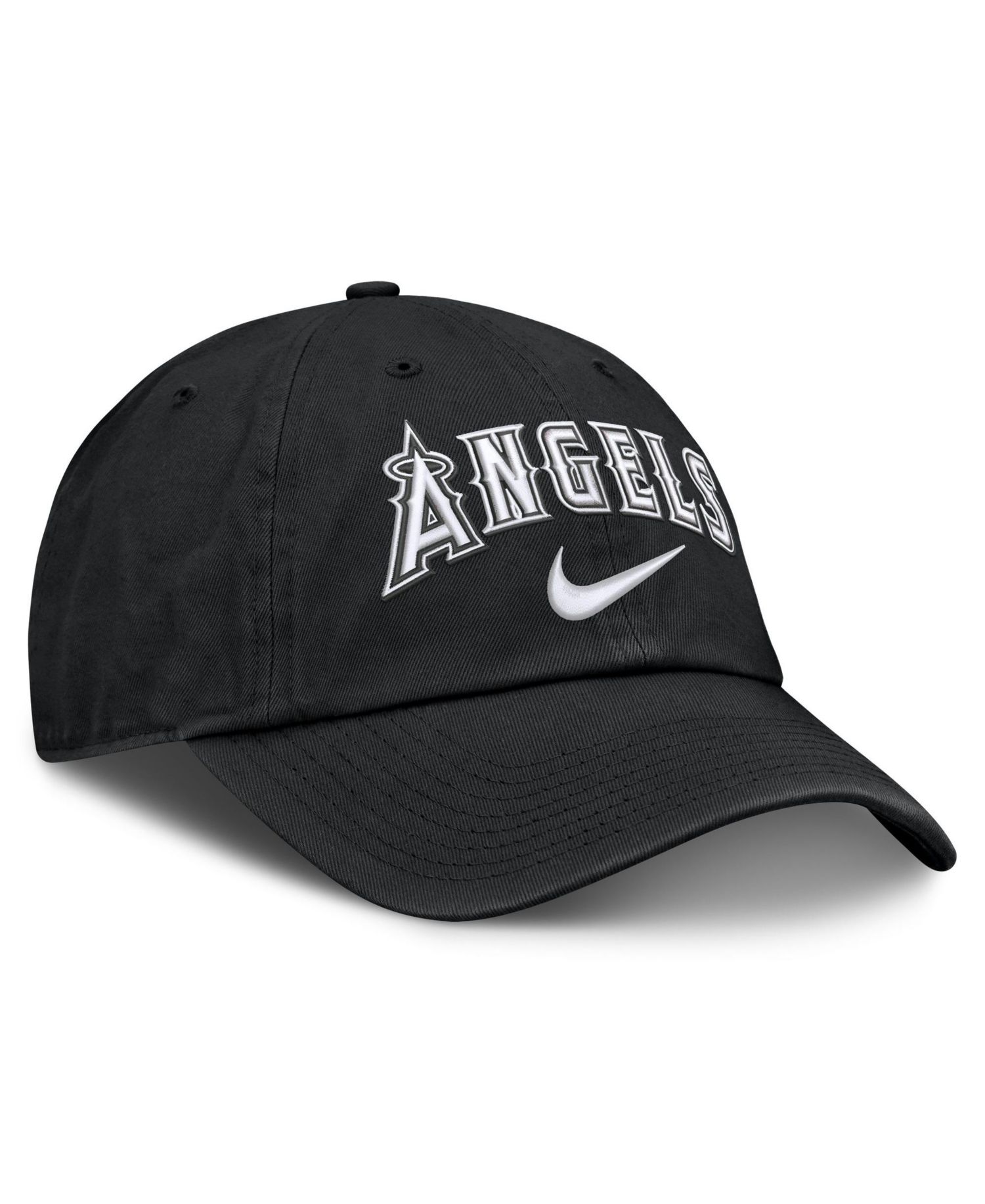 Men's Black Los Angeles Angels Primetime Club Adjustable Hat