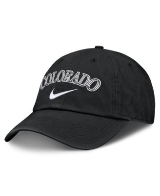Men's Black Colorado Rockies Primetime Club Adjustable Hat