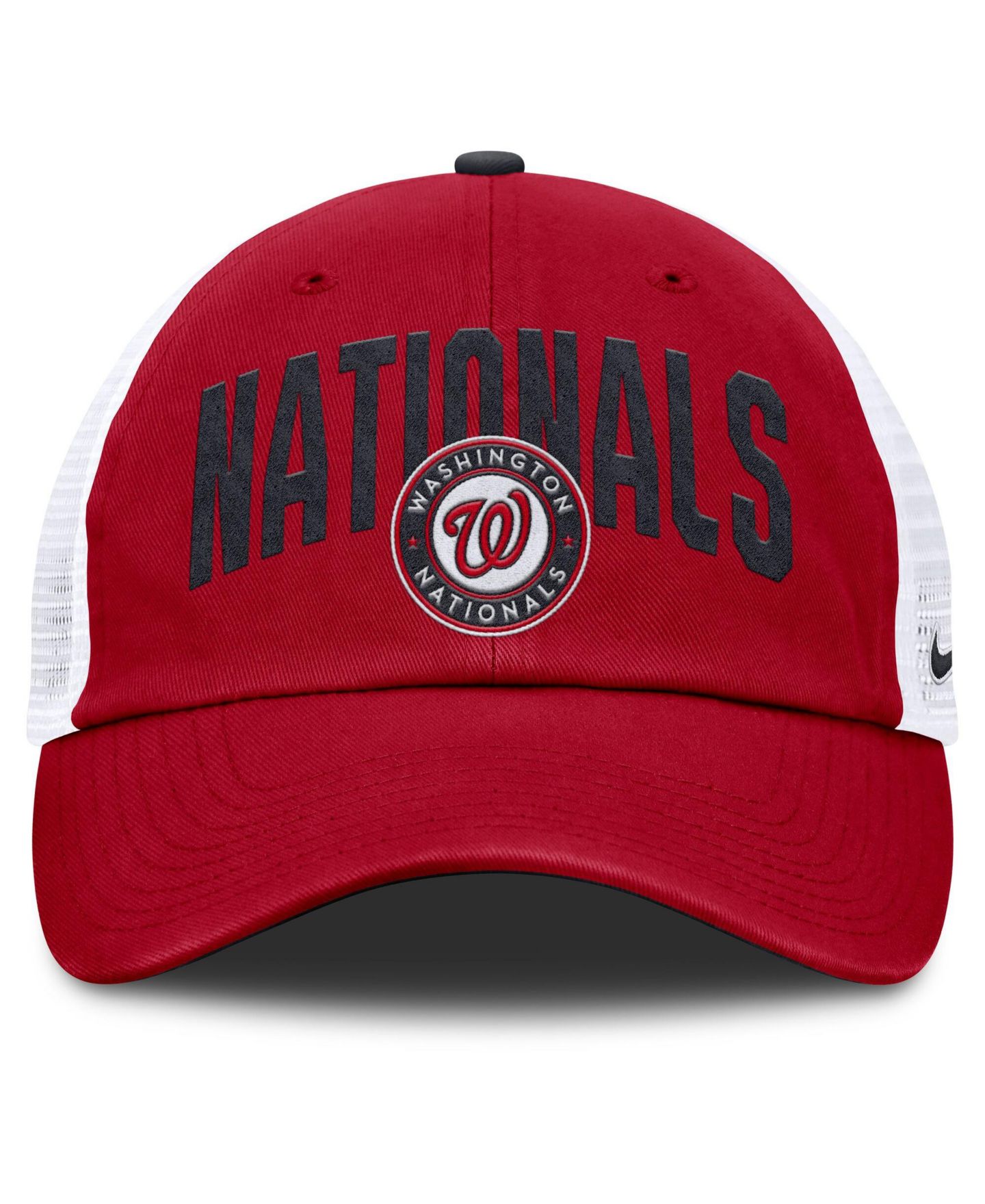 Мужская кепка Nike Red Washington Nationals Primetime Club Adjustable Trucker Hat — фото 2