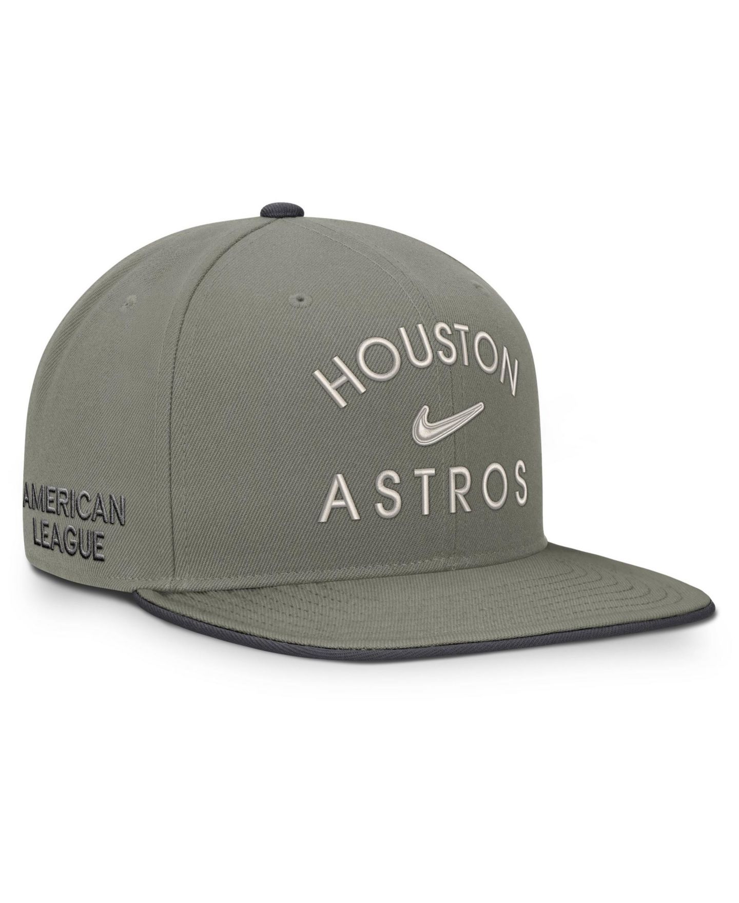 Мужская кепка Nike Olive Houston Astros Pro Dri-FIT snapback Hat — фото 3