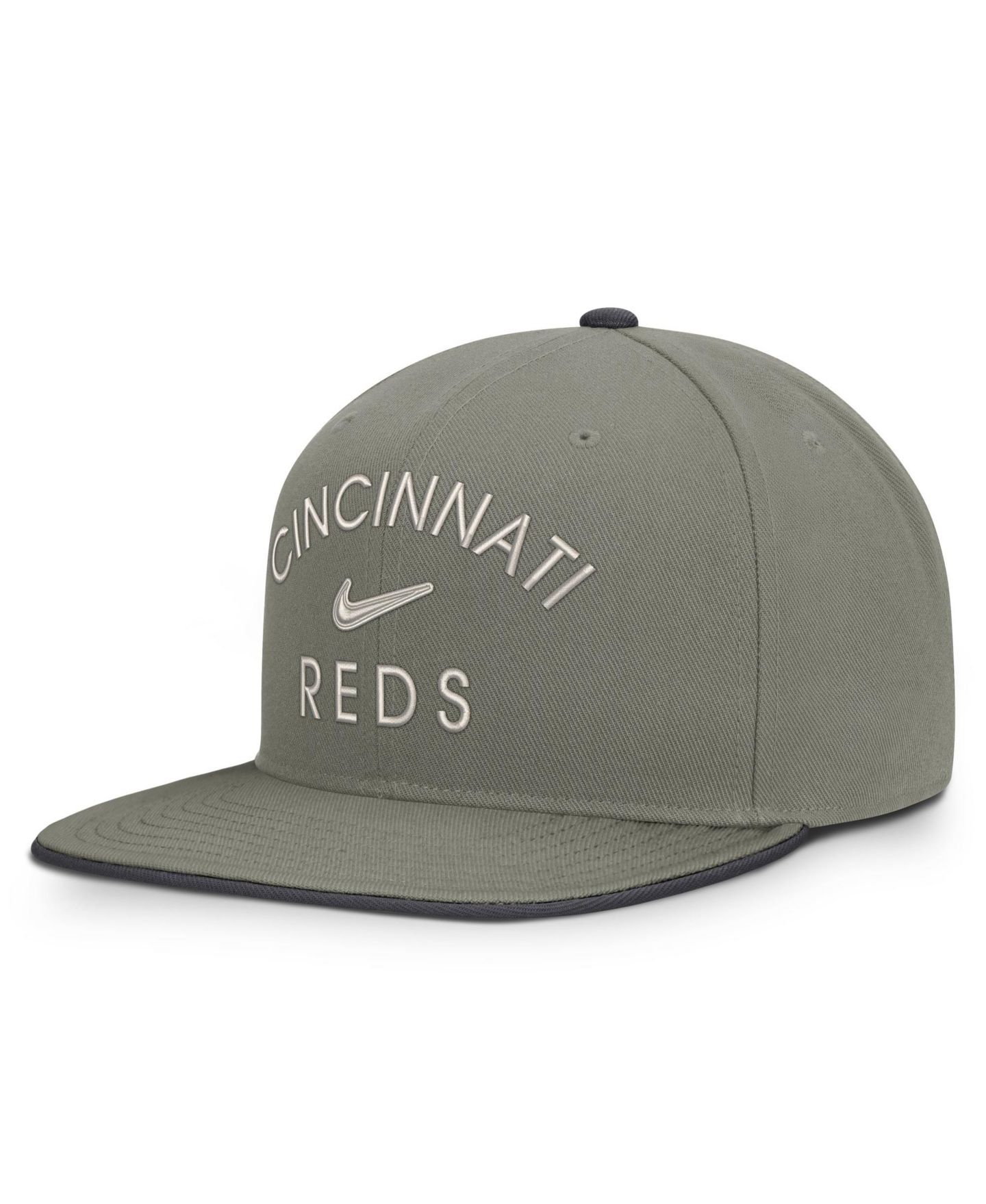 Мужская кепка Nike Olive Cincinnati Reds Pro Dri-FIT snapback Hat — фото 3