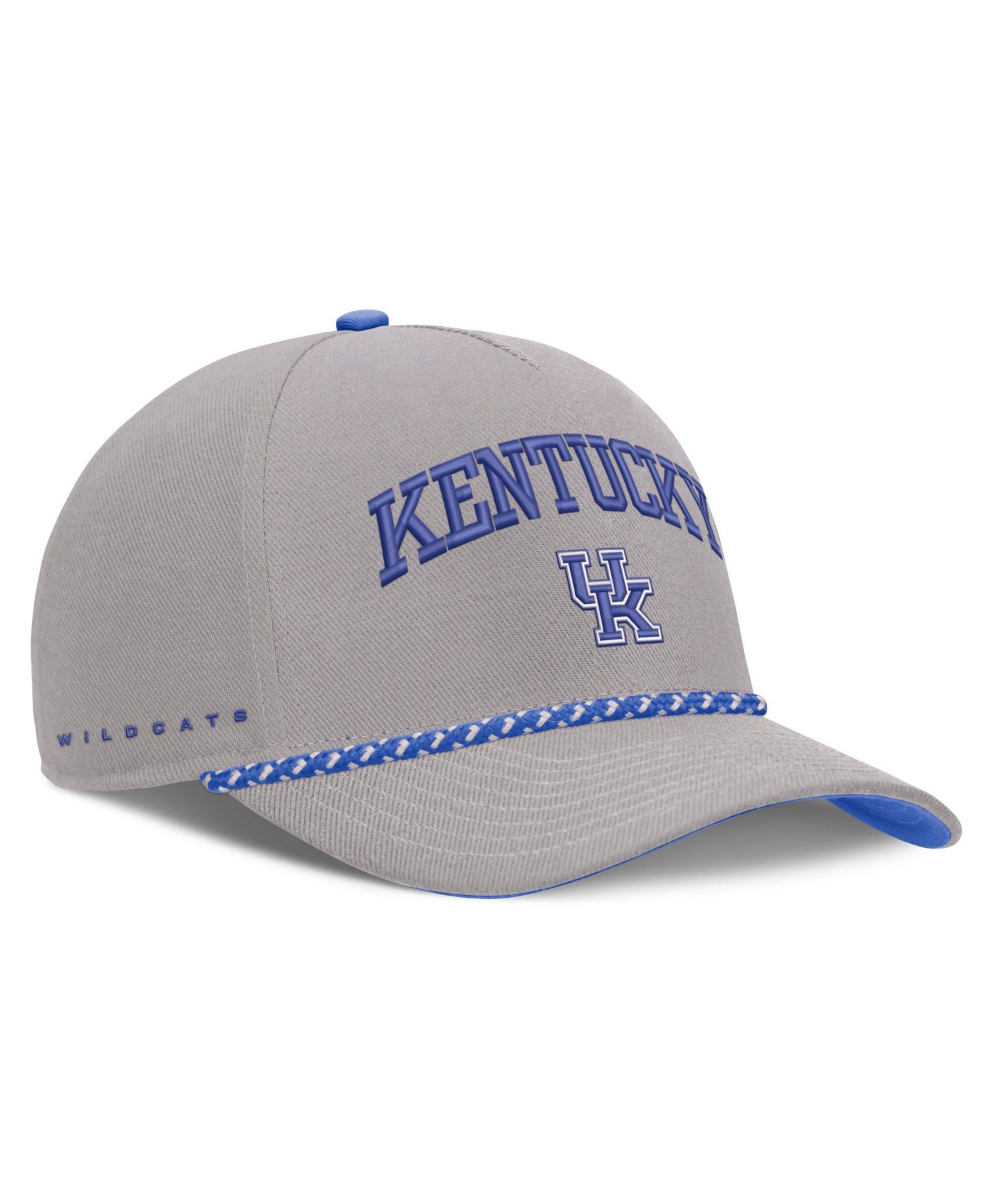Men's and Women's Gray Kentucky Wildcats Primetime Rise Rope Adjustable Hat