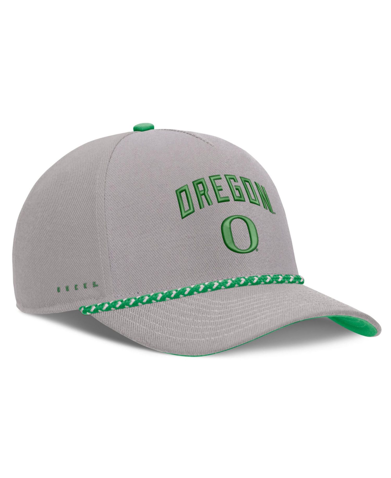 Men's and Women's Gray Oregon Ducks Primetime Rise Rope Adjustable Hat