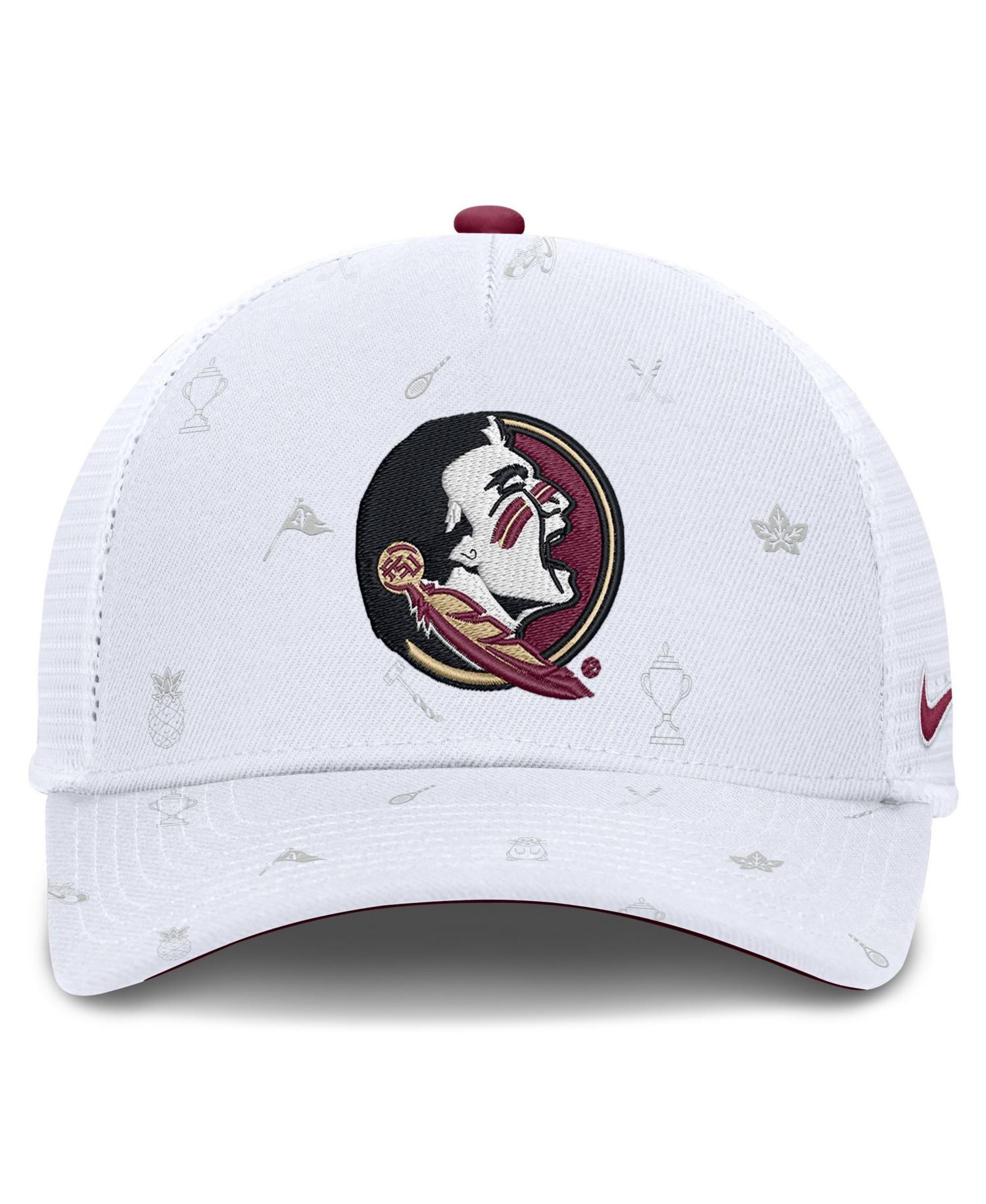Men's and Women's White Florida State Seminoles Country Club Golfin' Rise Trucker Adjustable Hat