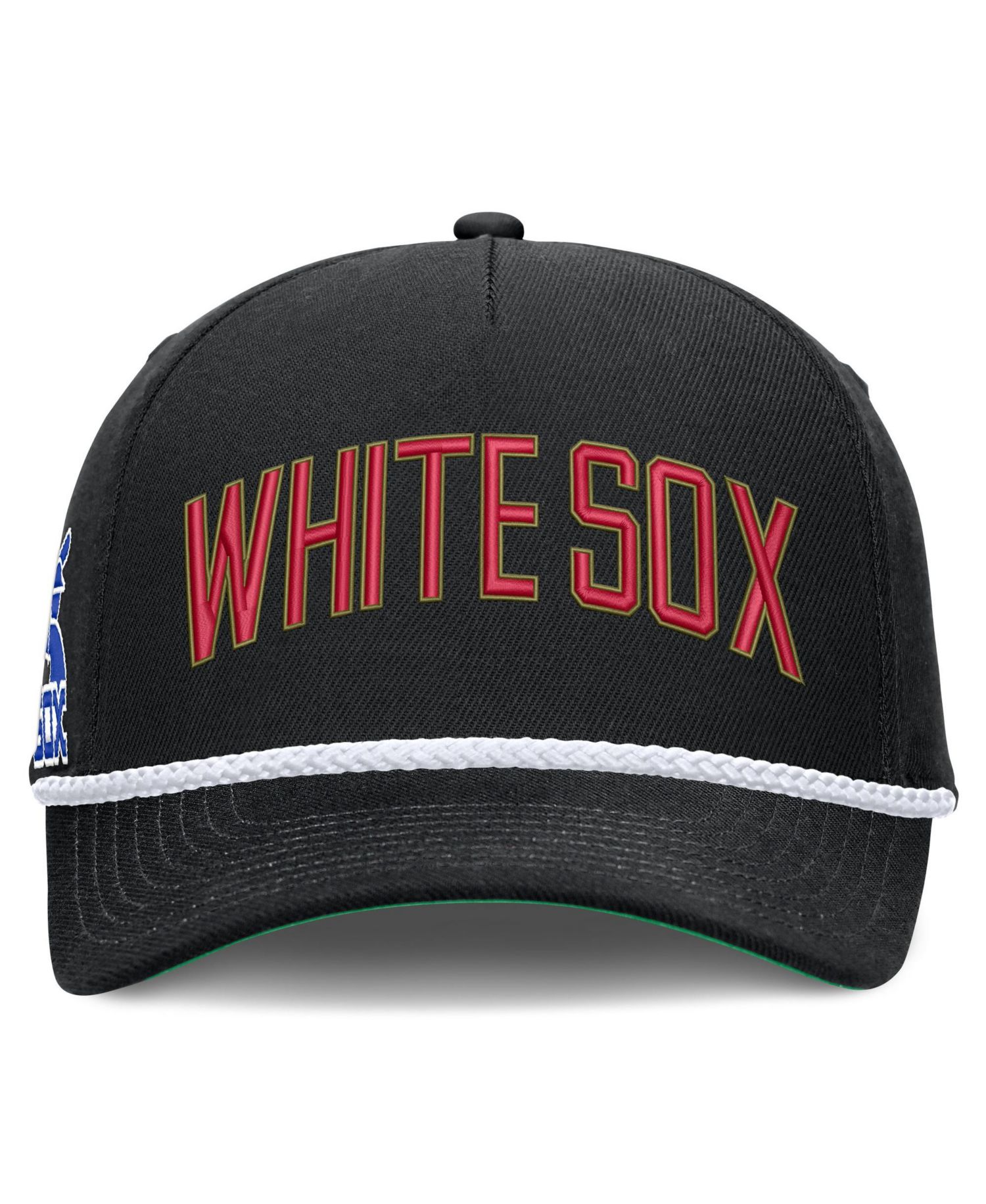 Men's Black Chicago White Sox Cooperstown Collection Rise Adjustable Hat
