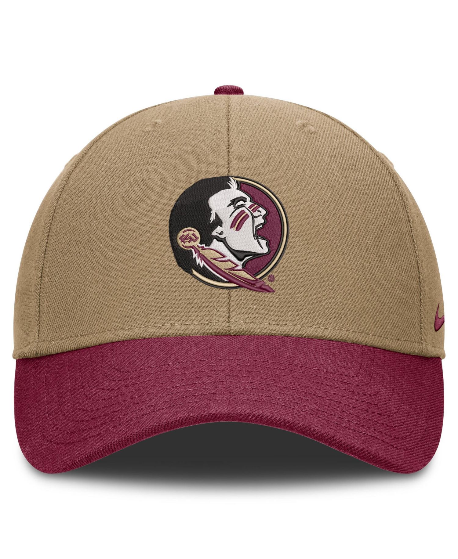 Men's and Women's Beige/Garnet Florida State Seminoles Primetime Rise Dri-FIT Adjustable Hat