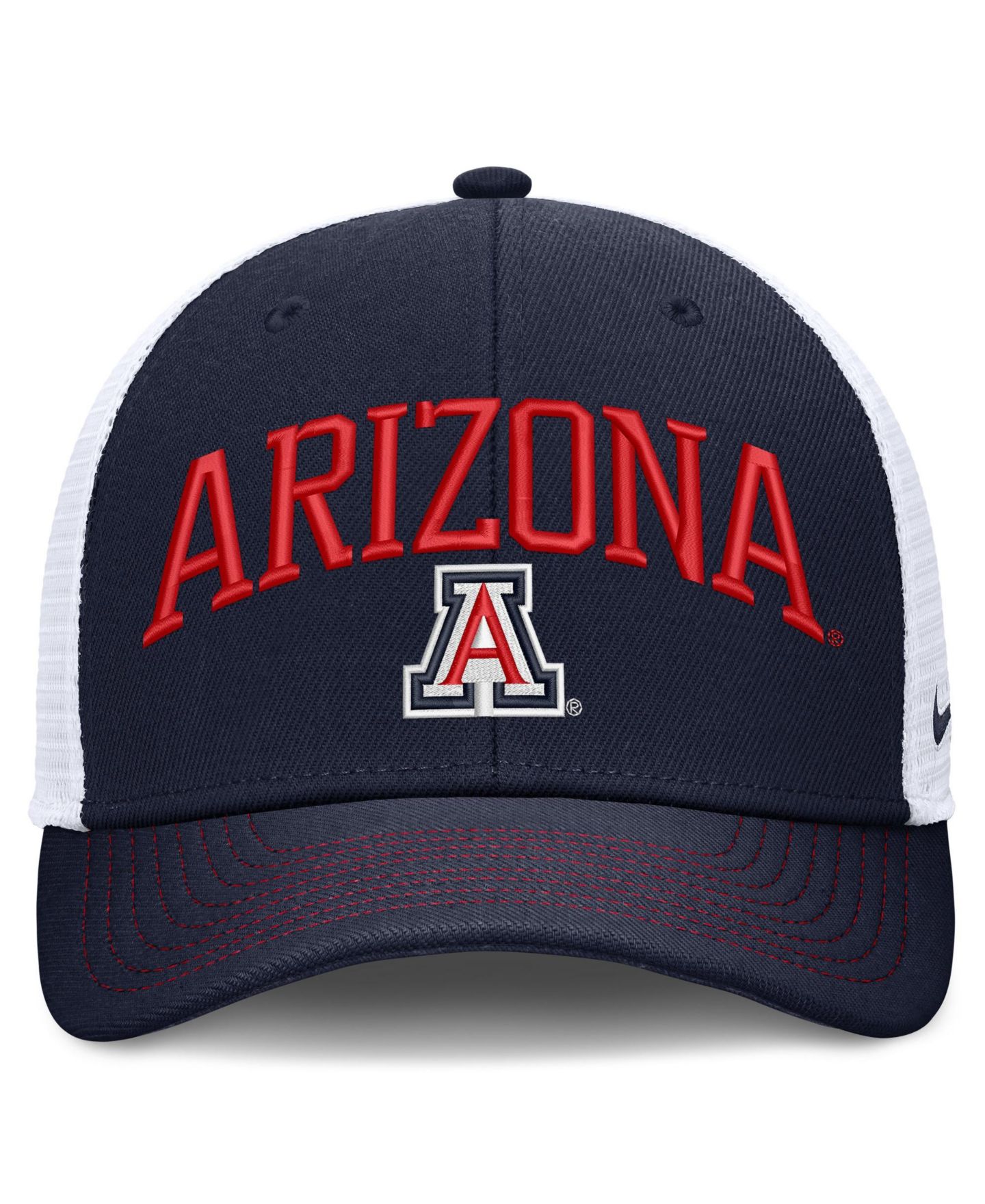 Кепка Nike Navy/White Arizona Wildcats Primetime Arched Trucker Adjustable Hat — фото 2