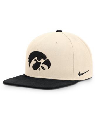 Men's and Women's Natural/Black Iowa Hawkeyes Campus Prep snapback Hat