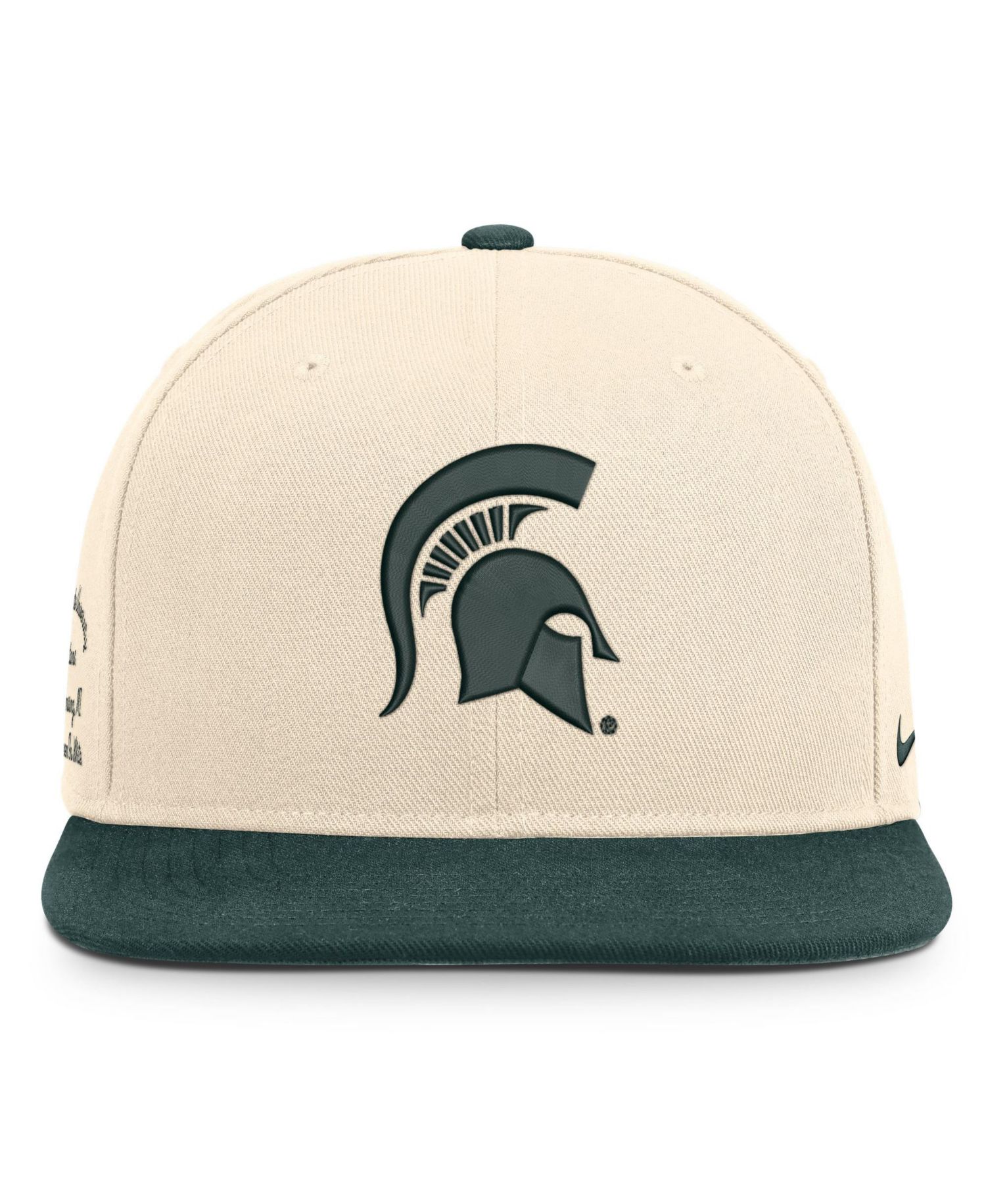 Men's and Women's Natural/Green Michigan State Spartans Campus Prep snapback Hat