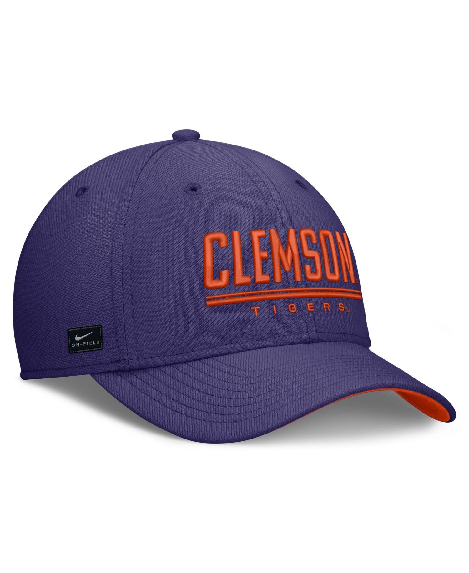 Men's Purple Clemson Tigers Game Day Rise Swooshflex Hat
