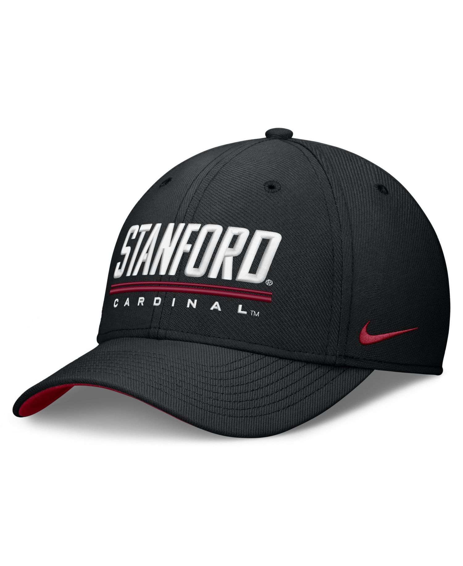 Men's Black Stanford Cardinal Game Day Rise Swooshflex Hat