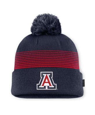 Men's and Women's Navy Arizona Wildcats 2026 On-Field Cuffed Knit Hat with Pom