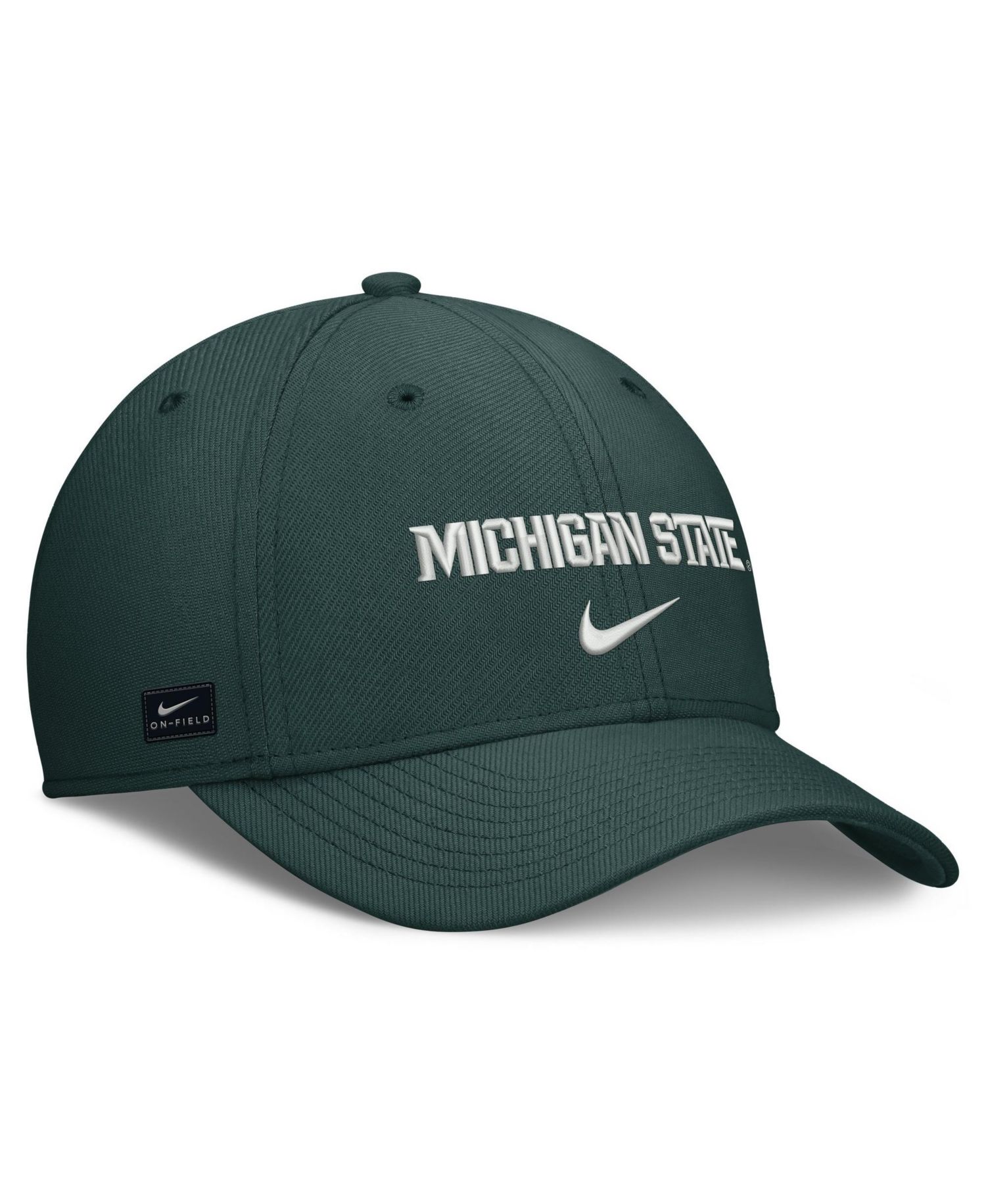 Men's Green Michigan State Spartans Rise On-Field SwooshFlex Dri-FIT Flex Hat