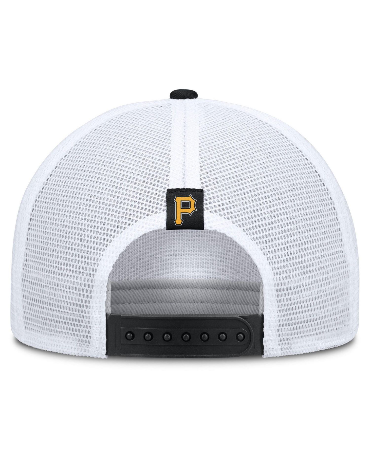 Men's Khaki/Black Pittsburgh Pirates Rise A-Frame Trucker Adjustable Hat