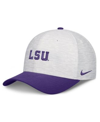 Men's and Women's White/Purple LSU Tigers Primetime Rise Adjustable Hat