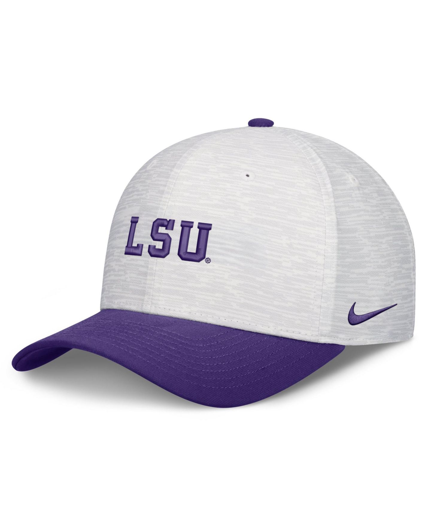 Кепка Nike White/Purple LSU Tigers Primetime Rise Adjustable Hat — фото 1