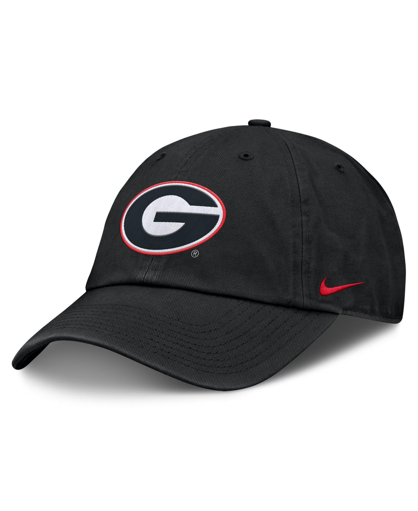 Мужская кепка Nike Black Georgia Bulldogs Club Dri-FIT Adjustable Hat — фото 1