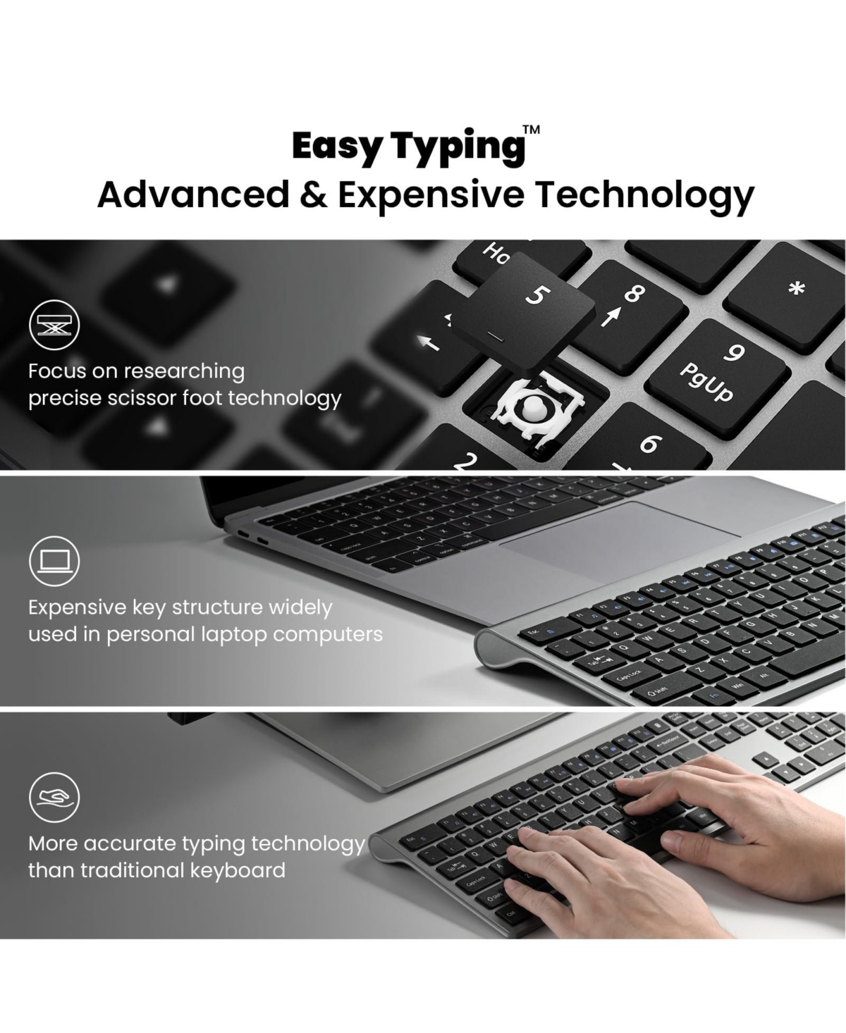 Lofree Wireless Scissor-Switch Silent Keyboard and Mouse Set