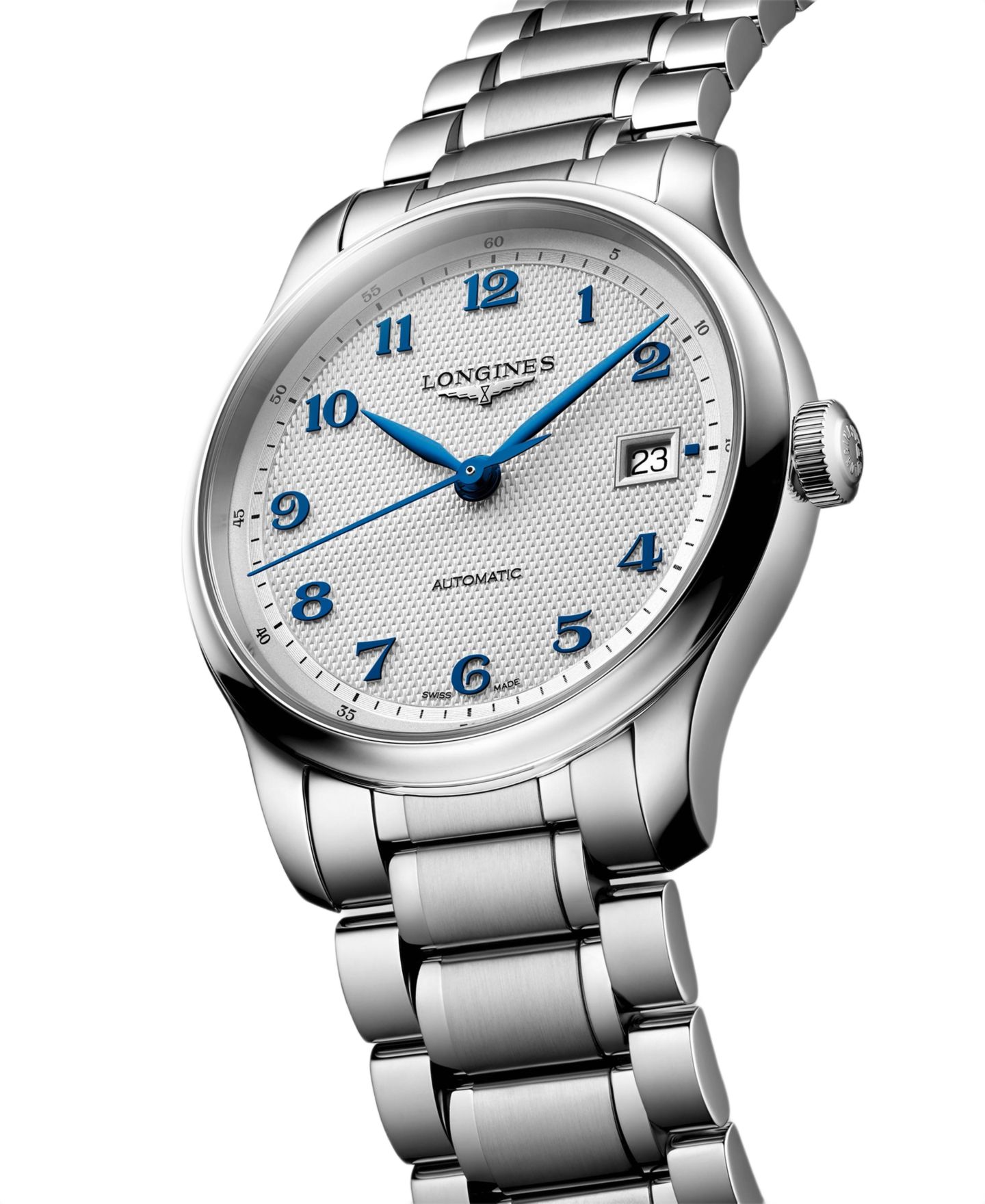 Мужские часы Longines Master Collection Silver Stainless Steel Strap Watch 39mm — фото 3