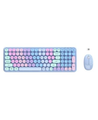 Retro Typewriter Style Wireless Clicky Keyboard and Mouse Combo Compatible with Windows and macOS